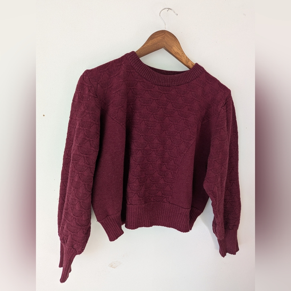 Burgundy Textured Knit